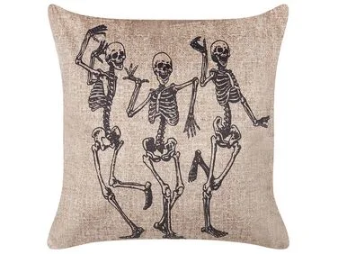 Pyntepute MORTESTI 45 x 45 cm Fløyel Lys beige Abstrakt mønster v:1642690