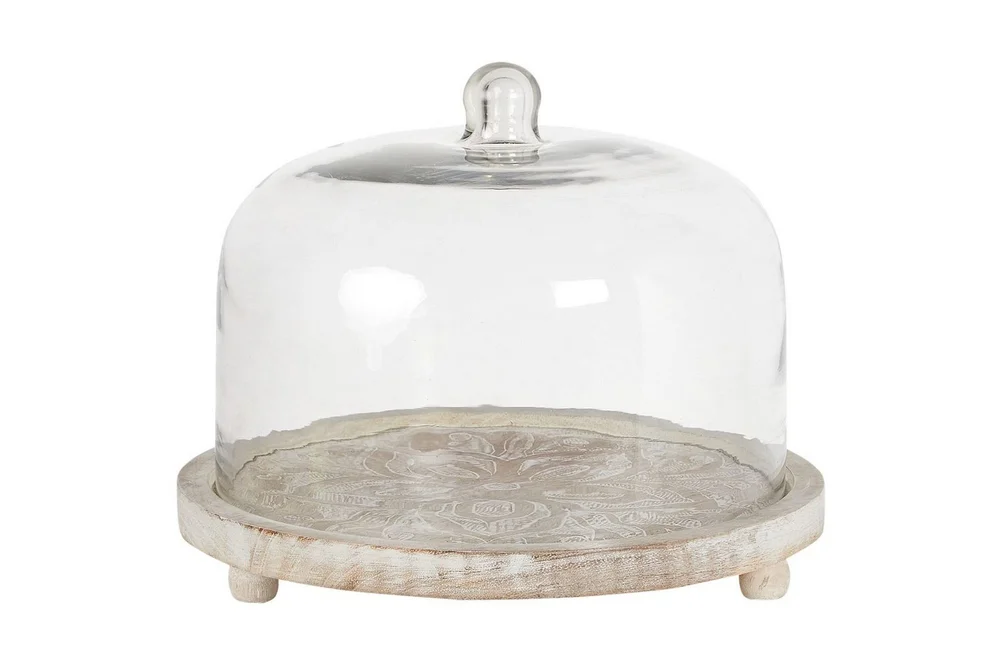 Tårtfat Beliani Fajum Light colored wood||White v:7070634