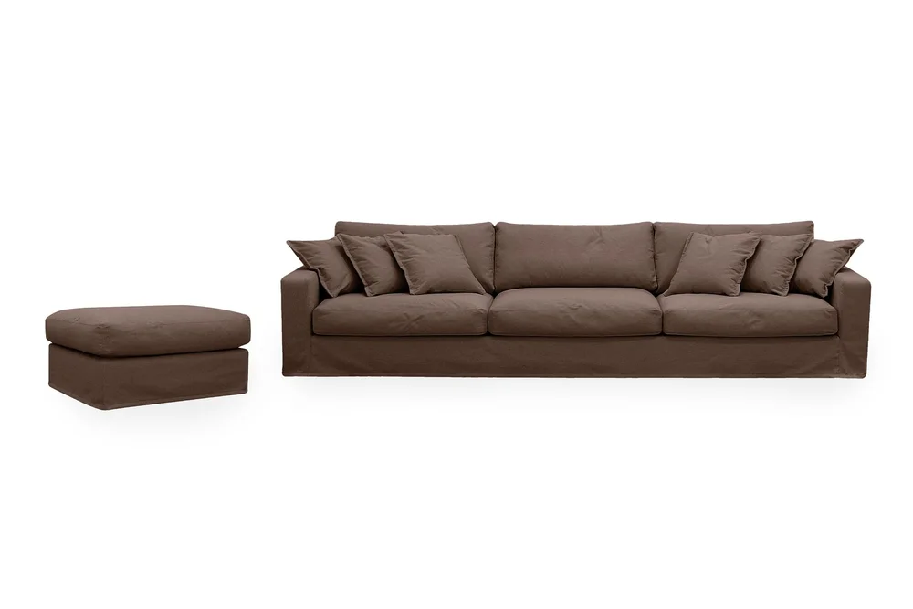 Valencia Extra Dyp 5-seters sofa + fotskammel med avtakbart og vaskbart trekk v:1072283 Valencia Extra Dyp 5-seters sofa + fotskammel med avtakbart og vaskbart trekk v:1072283