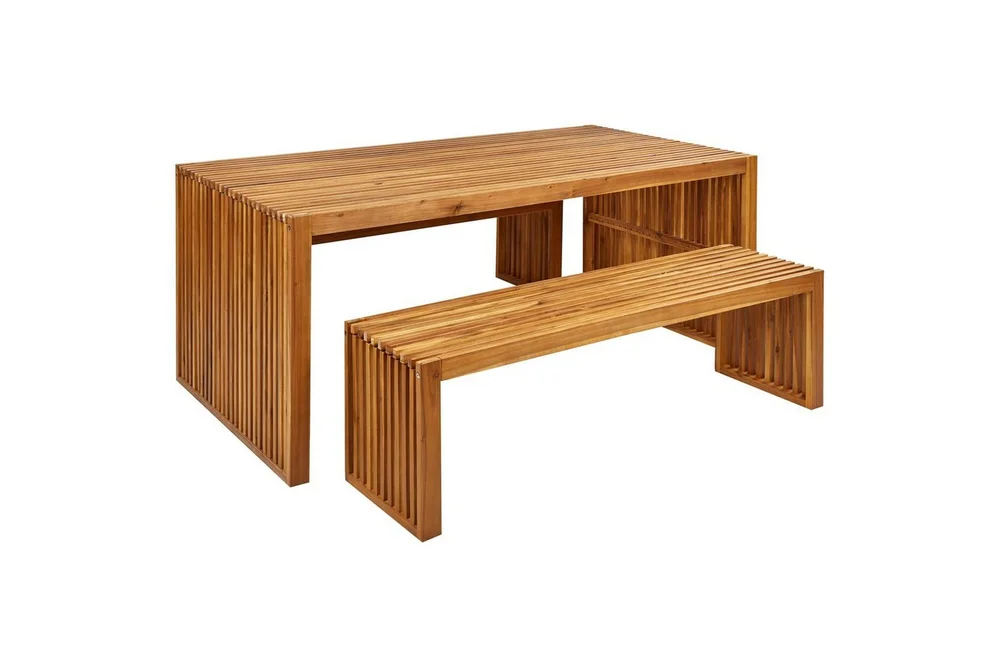 Matsalsset Beliani Sulzano Light wood v:5729250