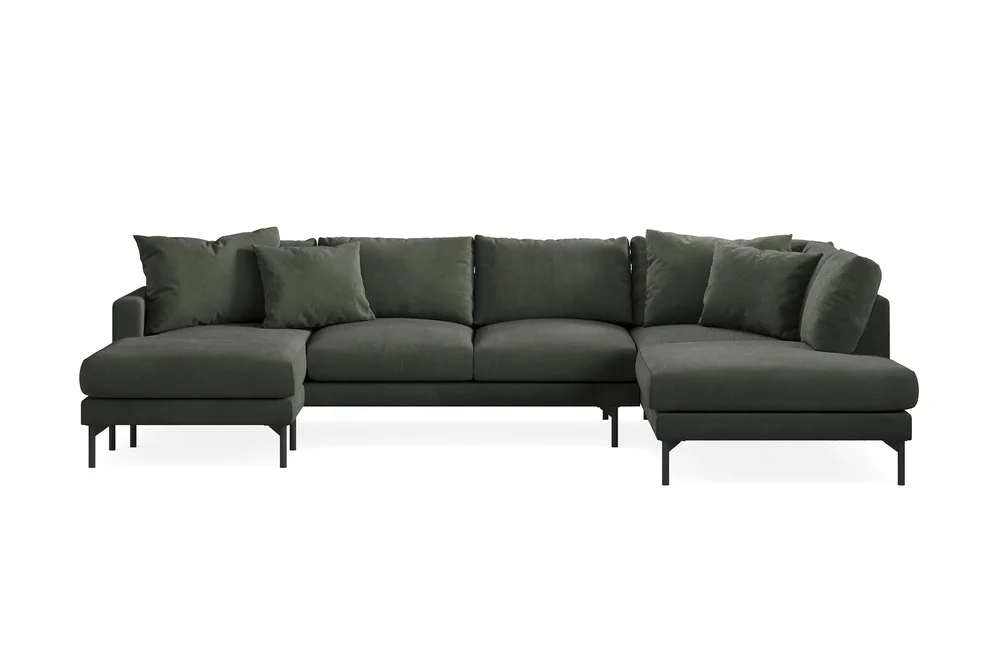 Menard 4-seters Høyrevendt Stor U-formet Dyp Sofa med Divan og Sjeselong i Manchester v:4931521