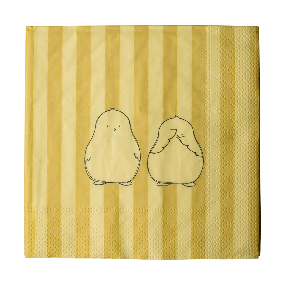 Chubby chicken stripe papirserviett 20-pakning v:4231778