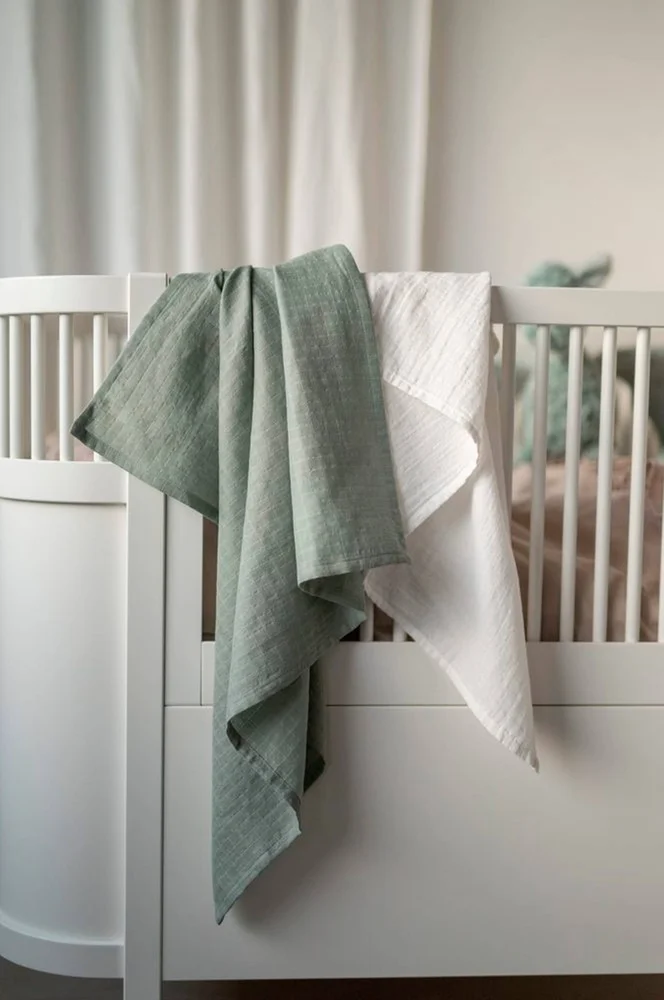 Muslin-teppe, 2-pakning - Grønn - Barnerom | m v:8177233