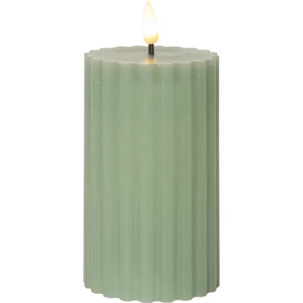 Flamme Stripe Kubbelys LED 15 cm, Grønn v:9085214