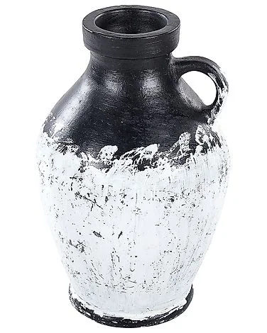 Dekorativ vase MASSALIA 33 cm Keramikk Hvit v:3611652 Dekorativ vase MASSALIA 33 cm Keramikk Hvit v:3611652