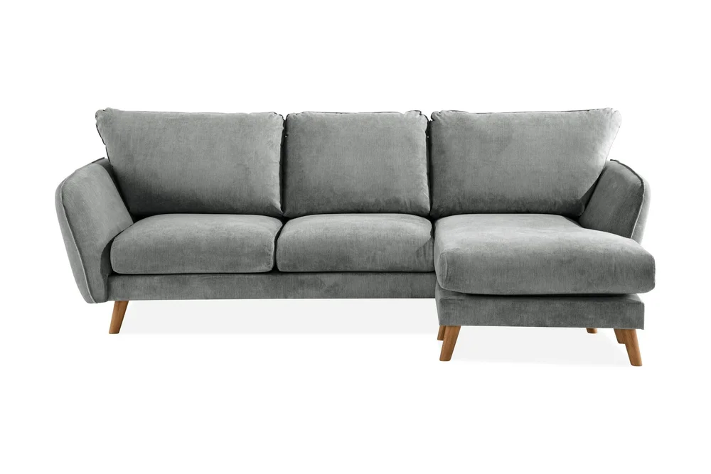 Trend Lyx 3-seters Høyrevendt L-formet Sjeselongsofa i Stoff v:2937131