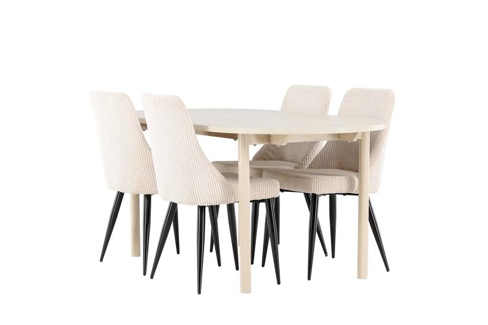 Andy Spisegruppe 180 cm Oval med 4 Leone stoler v:5664615