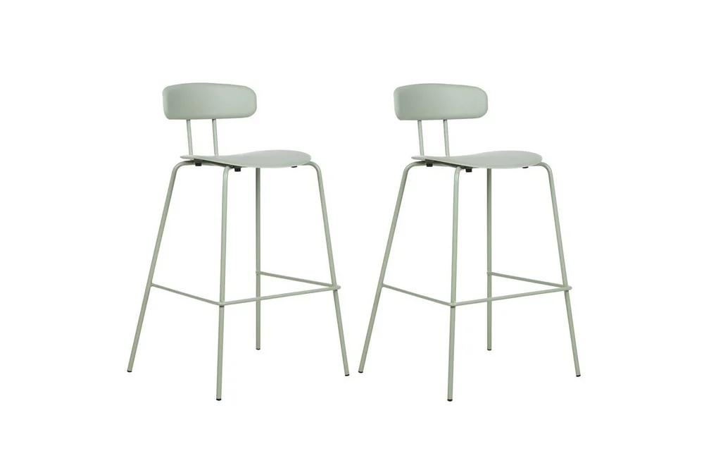 Barstol Beliani Sibley set om 2 Grön Light green v:8592833 Barstol Beliani Sibley set om 2 Grön Light green v:8592833
