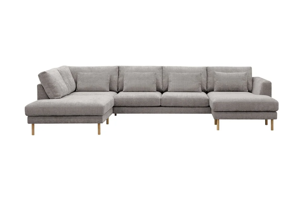 Florenz 4-seters Venstrevendt U-formet Sofa med Divan og Sjeselong i Chenille v:7289514