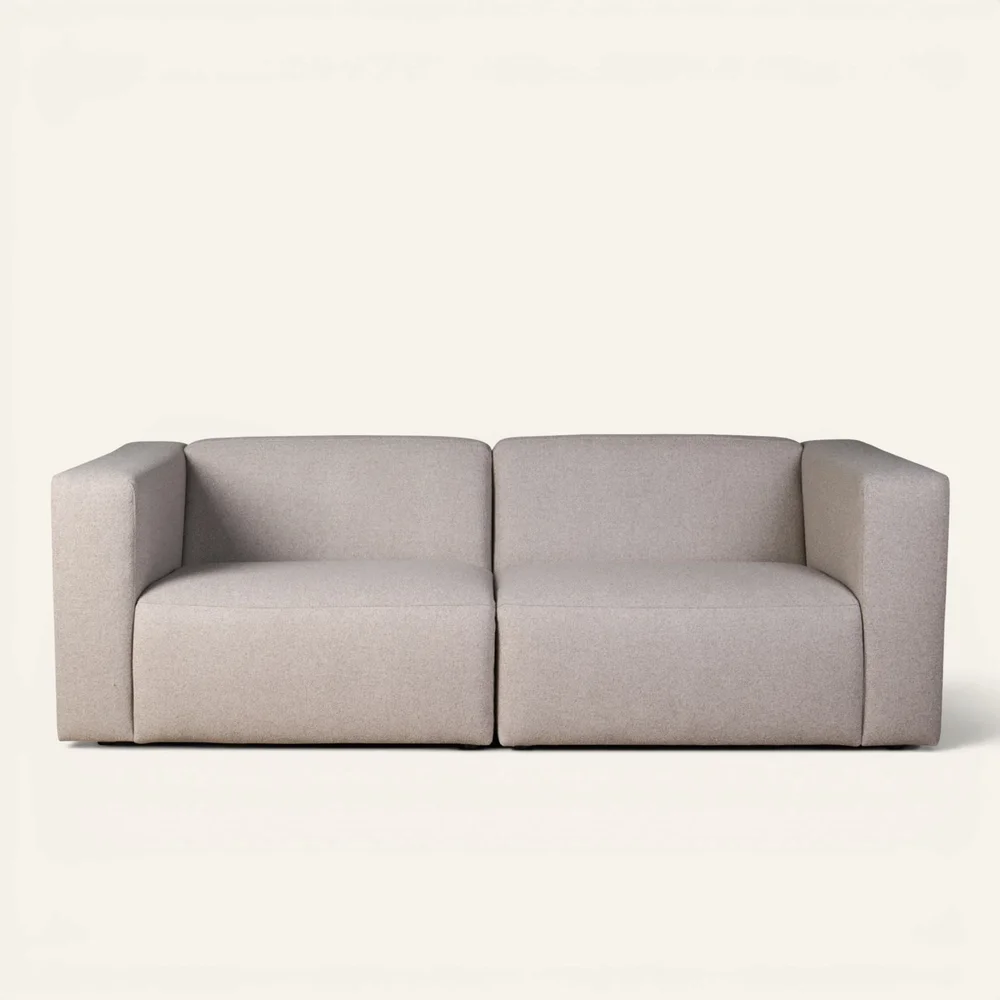 Modulsofa 2 deler armlene beige – 220x93x73 cm v:7674989
