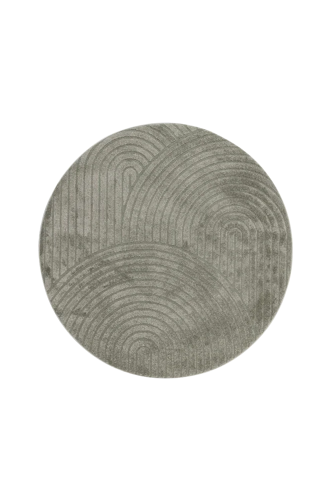 Teppe Genova Zen rund - Grønn - Tepper | m v:4653287