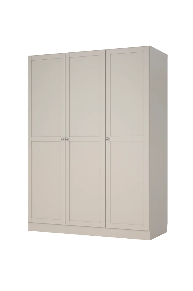Billund-garderobe med 3 rammedører - Beige m v:8576488