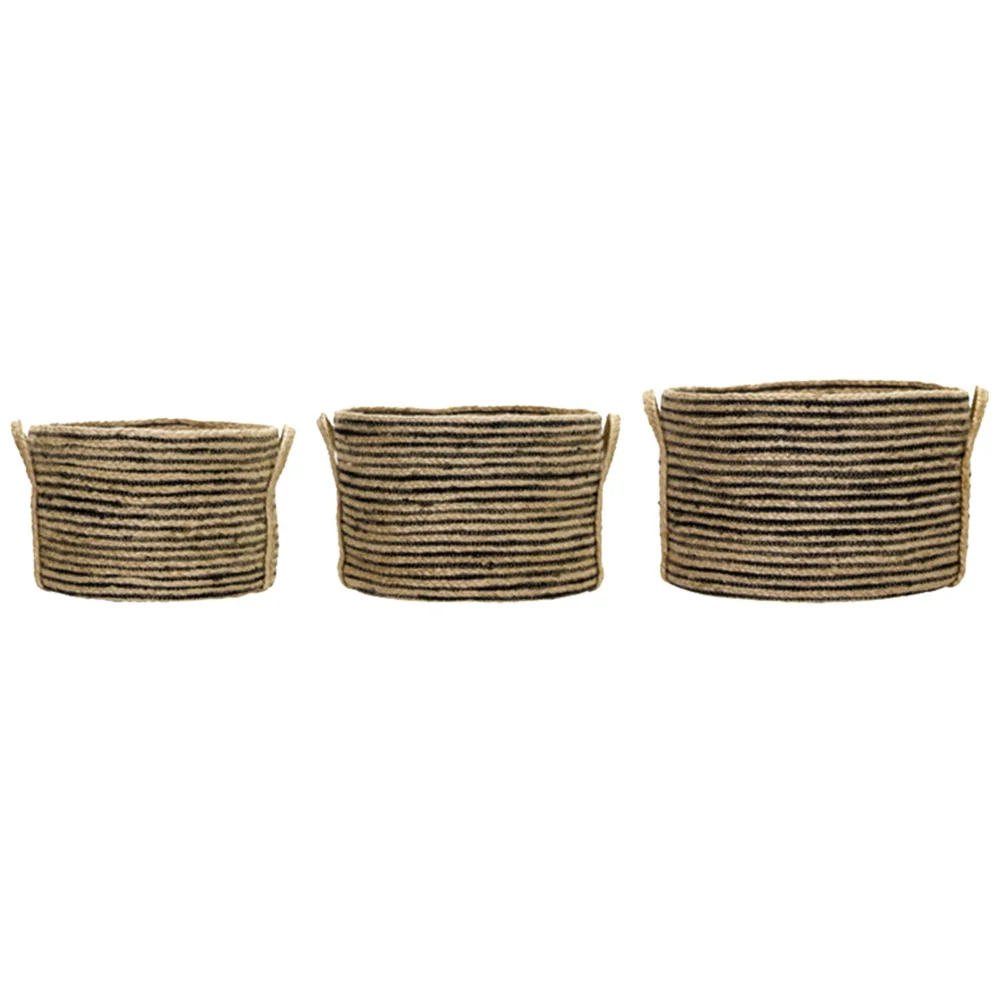 Dungi Oppbevaringskurv 3-pk, Sort/Naturfarget v:5470783 Dungi Oppbevaringskurv 3-pk, Sort/Naturfarget v:5470783