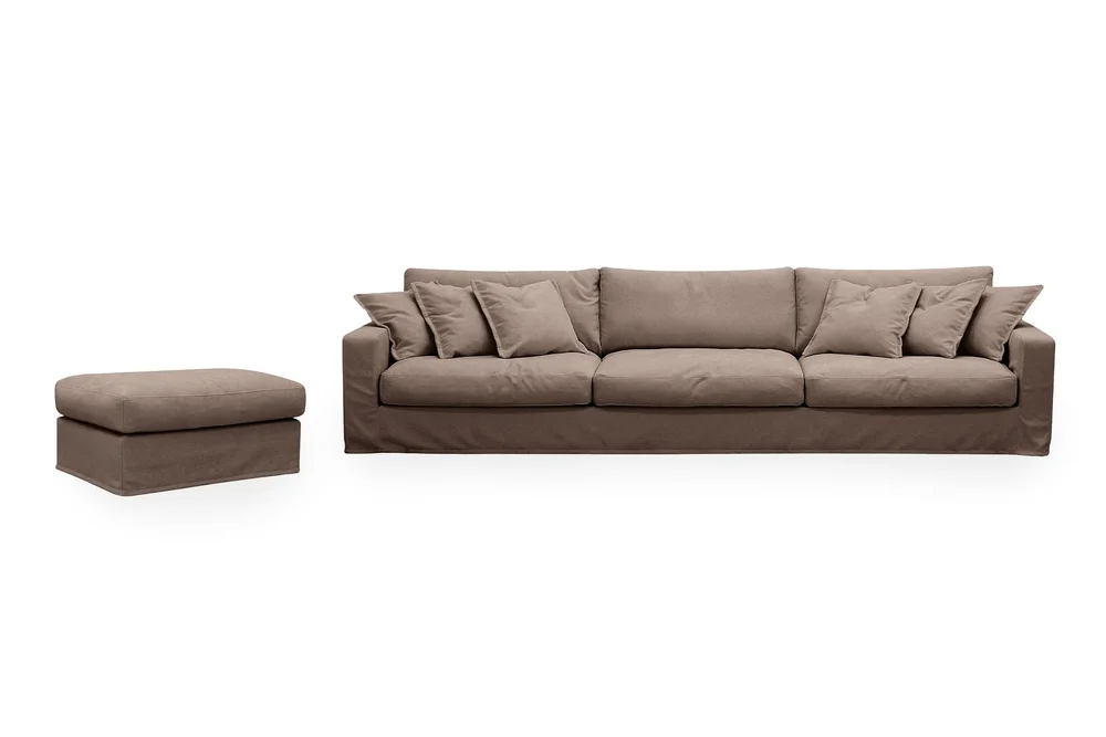 Valencia Extra Dyp 5-seters sofa + fotskammel med avtakbart og vaskbart trekk v:5057795 Valencia Extra Dyp 5-seters sofa + fotskammel med avtakbart og vaskbart trekk v:5057795