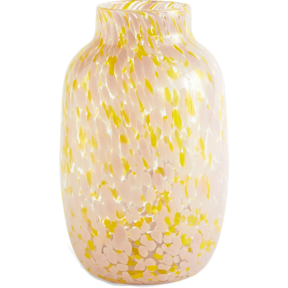 Splash Vase Rund L Ø18.5 cm, Gul/Light Pink v:7142937