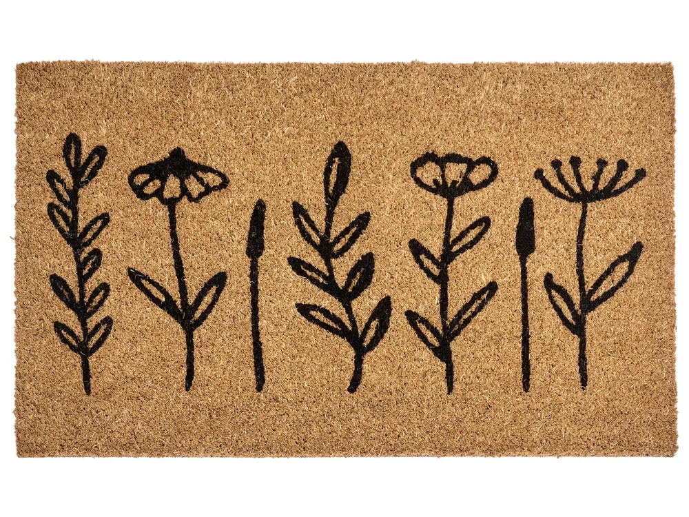 Dørmatte AGIAK Naturlig 40 x 60 cm Blomst Kokosfiber v:4941755 Dørmatte AGIAK Naturlig 40 x 60 cm Blomst Kokosfiber v:4941755
