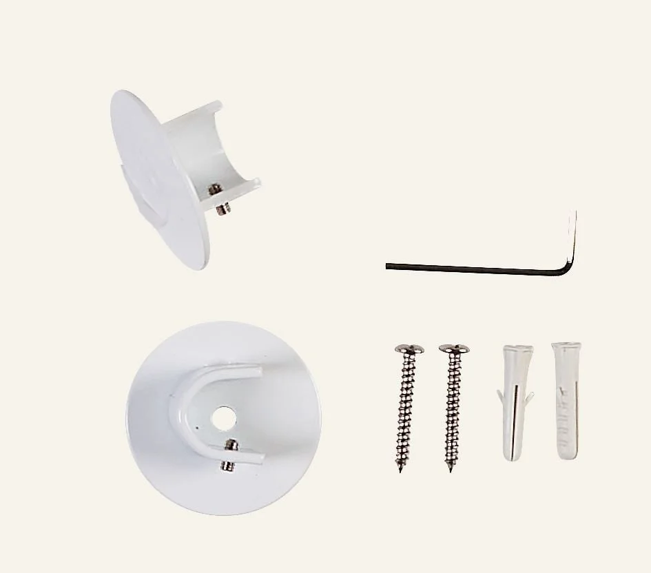 Innvendig fester for gardinstang hvit – 22/25 mm v:1124606 Innvendig fester for gardinstang hvit – 22/25 mm v:1124606