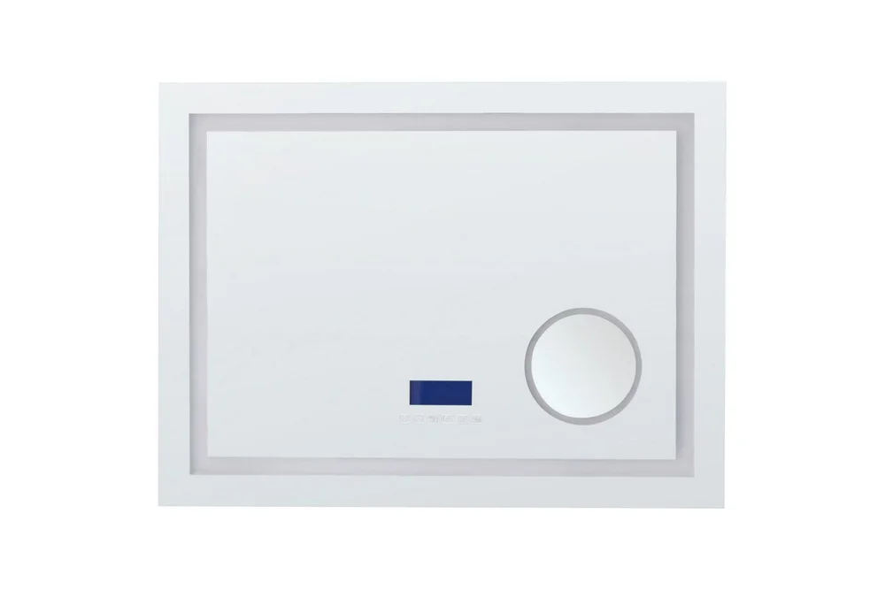 Badrumsspegel med LED Beliani Thaix Silver v:5941452