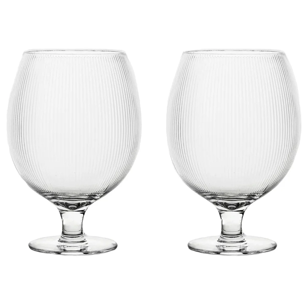 Blanka Ølglass Riflet 50 cl 2-pk, Klar v:5108634
