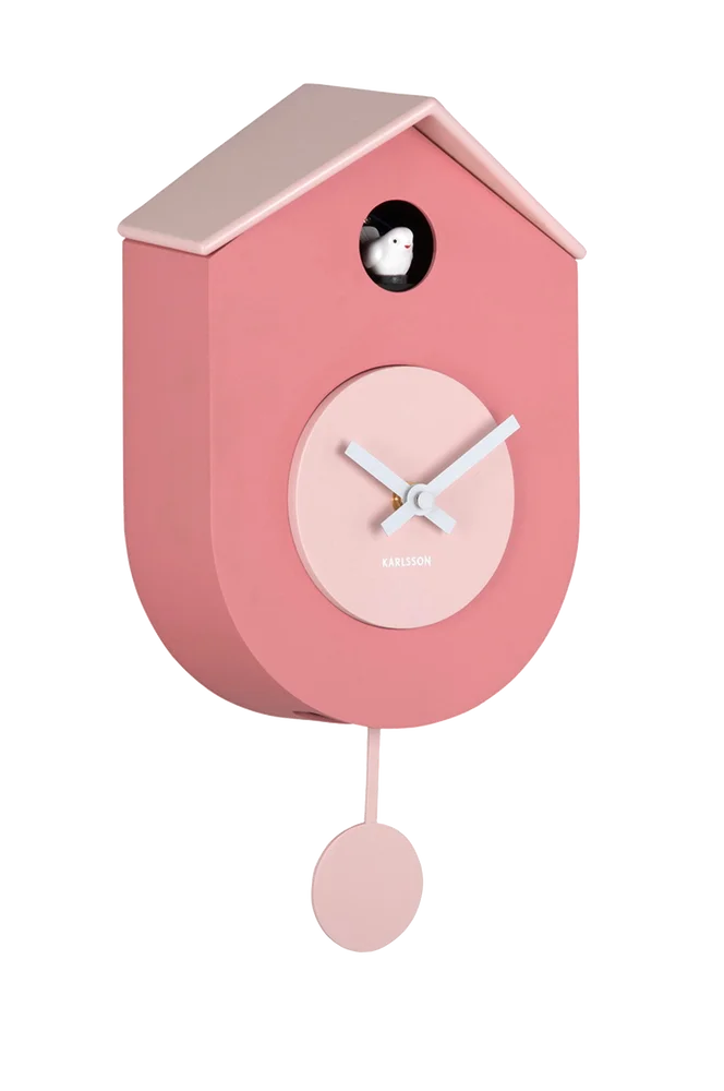 Veggklokke Grato Cuckoo - Rosa - Dekor | m v:5802220