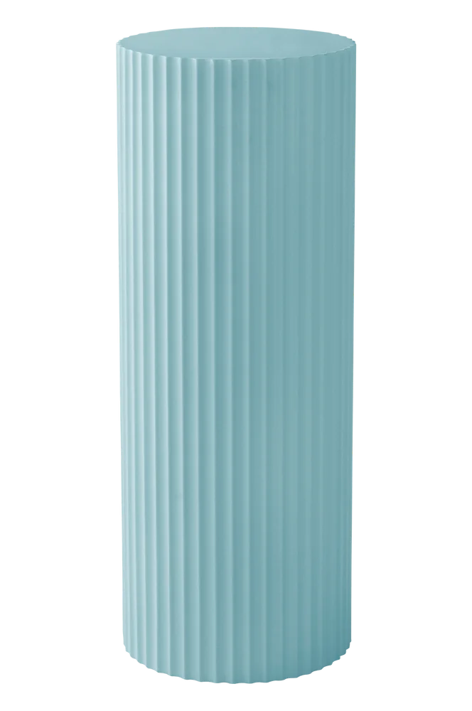 LUNDEN sidebord, diameter 30 cm - høyt - Blå m v:3307152
