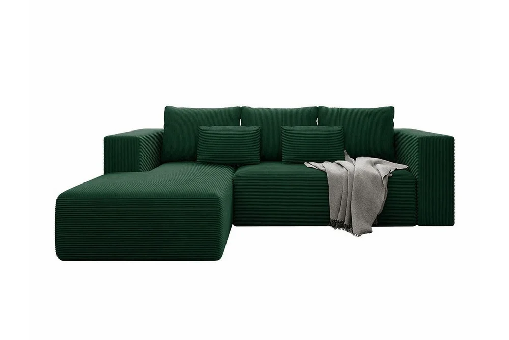 Listowel 3-sits Hörnbäddsoffa Dark green v:6633230