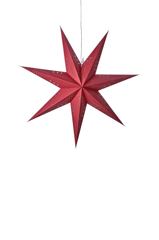 Adventsstjerne Uni – Rød – Belysning | m v:4474323