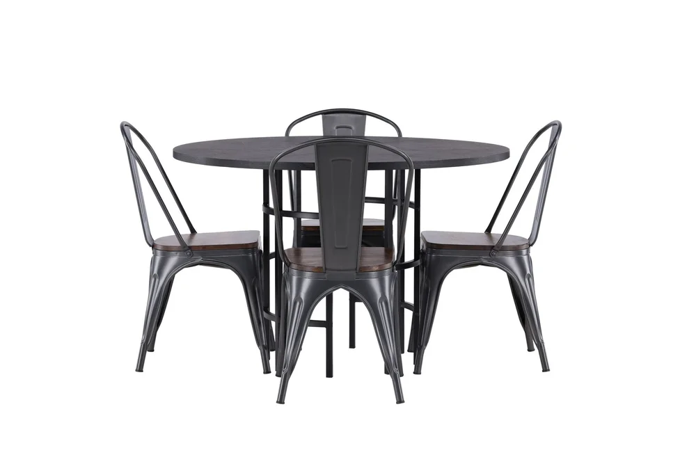 Copenhagen Matgruppe 115 cm Rund med 4 Tempe stoler v:8085021