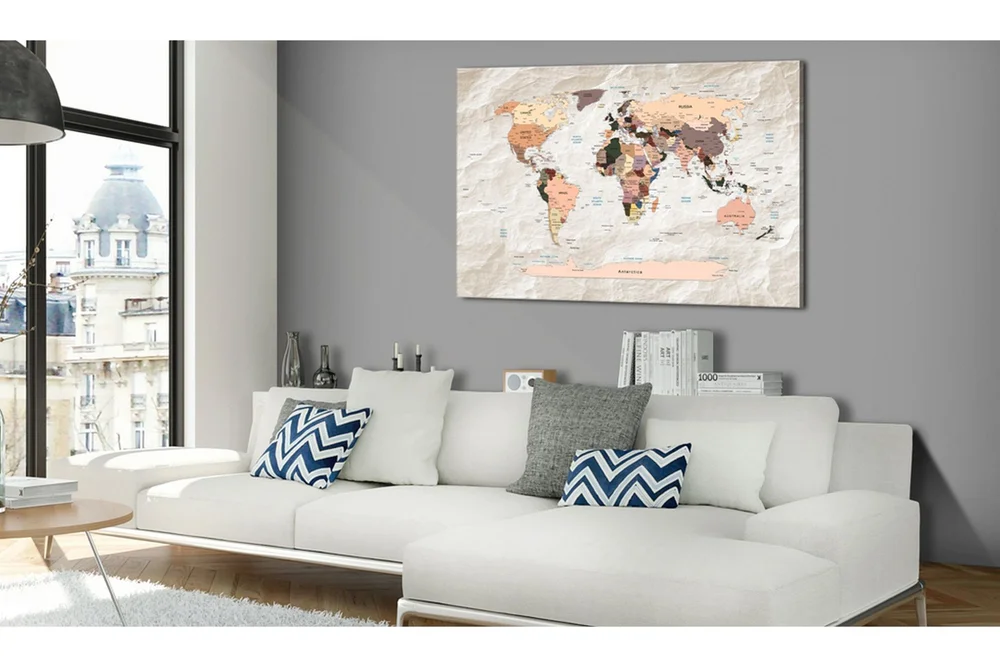 Tavle World Map: Stony Oceans 120X80 v:9198569 Tavle World Map: Stony Oceans 120X80 v:9198569