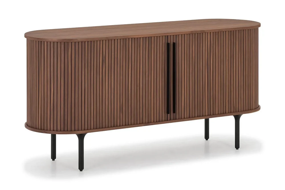 Noira Smalt Sideboard Ribbet Valnøtt 150x45 cm v:8174136