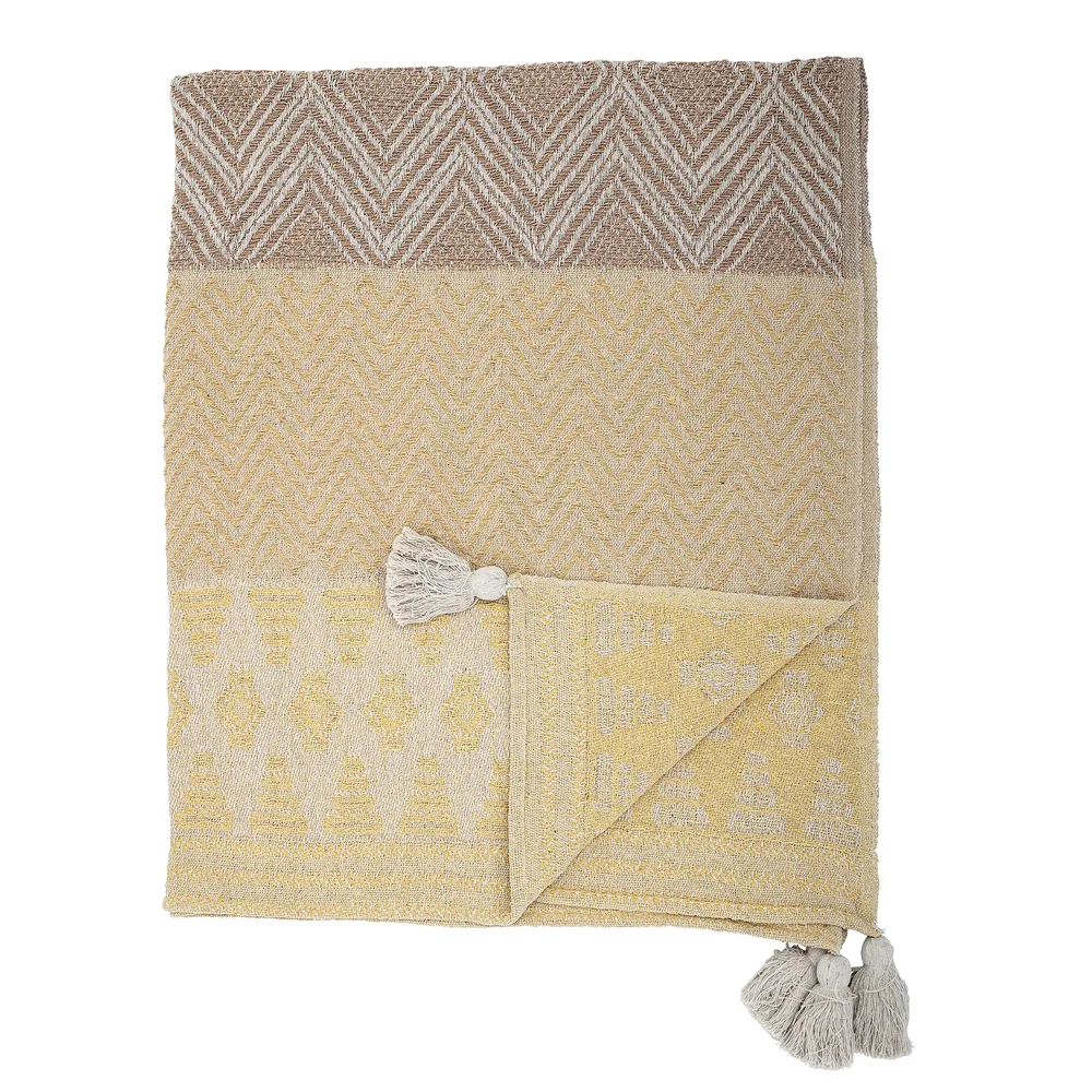 Bloomingville pledd med dusker 130×160 cm v:191645 Bloomingville pledd med dusker 130×160 cm v:191645