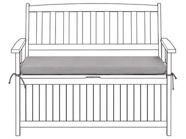 Pute til sittebenk SOVANA 108 x 45 cm Grå v:6053113 Pute til sittebenk SOVANA 108 x 45 cm Grå v:6053113