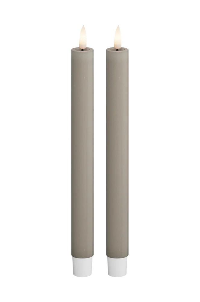 LED-kronelys 2,2x24 cm 2 stk - Beige - Dekor | m v:8698827