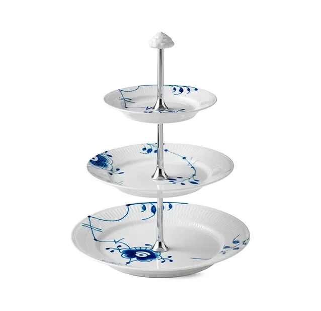 Blue Fluted Mega etasjefat v:1019143