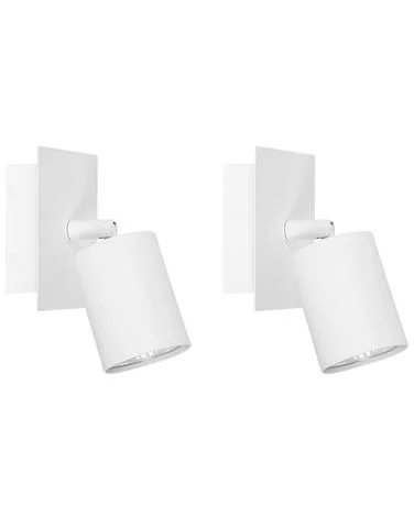 Sett med 2 spotlamper TIGRIS Justerbar Metall Hvit v:9920385 Sett med 2 spotlamper TIGRIS Justerbar Metall Hvit v:9920385