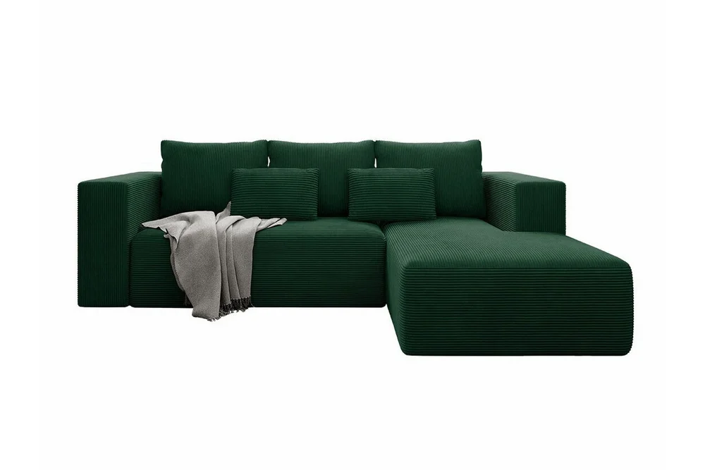 Listowel 3-sits Hörnbäddsoffa Green v:9580735