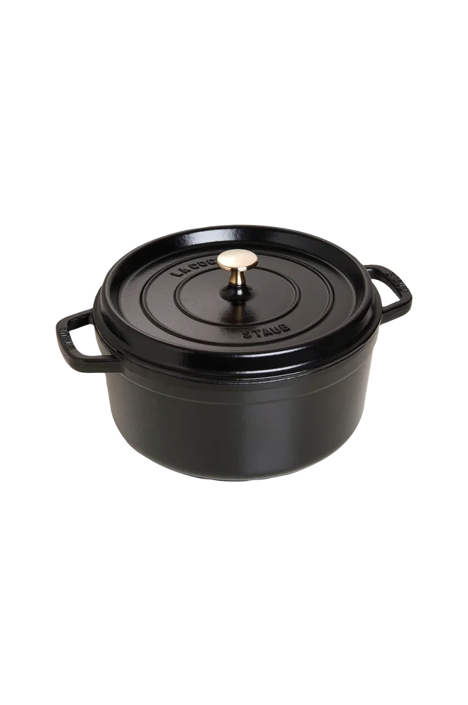 Gryte La Cocotte rund 26 cm, 5,2 l – Svart – Kjøkken & husholdning | m v:194404