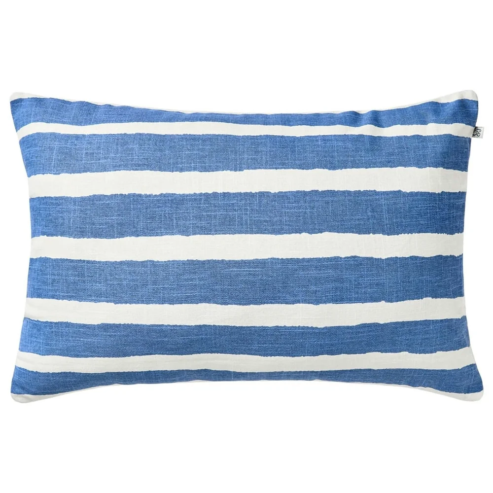 Block Stripe Utepute 40x60 cm, Off-white / Riviera Blue v:4961716