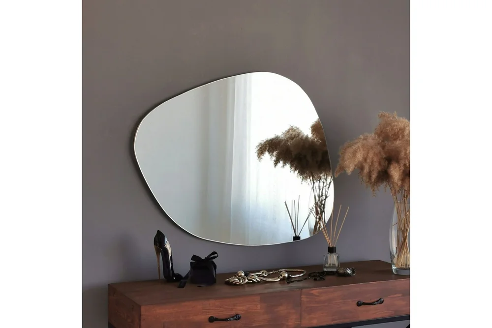 Asymmetrisk Speil Svart v:8496591