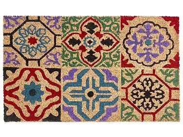 Dørmatte NAUKATI Flerfarget 45 x 75 cm Kokosfiber v:1545038 Dørmatte NAUKATI Flerfarget 45 x 75 cm Kokosfiber v:1545038