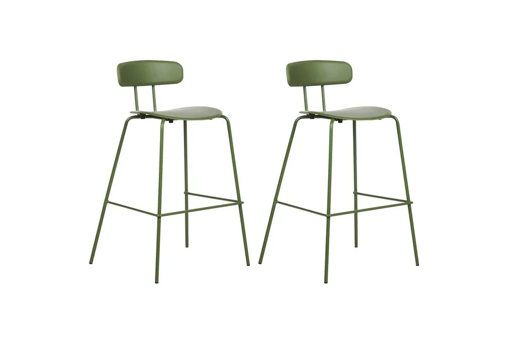 Barstol Beliani Sibley set om 2 Grön Green v:5229505 Barstol Beliani Sibley set om 2 Grön Green v:5229505