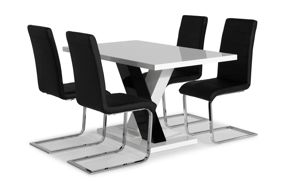 Cesi Spisegruppe 140 cm med 4 Cibus Stol v:6726735 Cesi Spisegruppe 140 cm med 4 Cibus Stol v:6726735