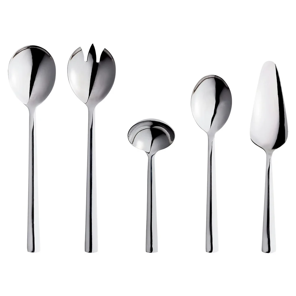 Raw Serveringsbestikk 5 Deler, Silver v:9650716
