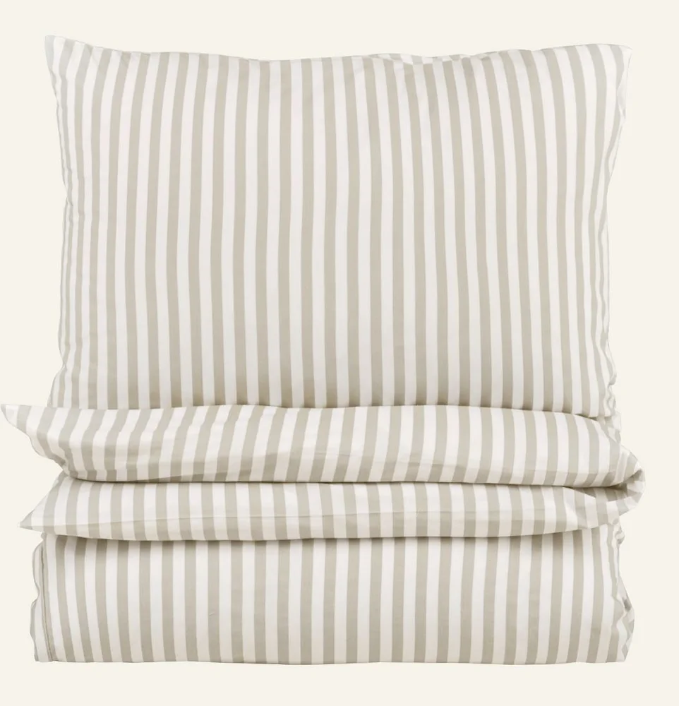 Bomull sengesett beige – 140×200 cm/50×70 cm v:5144095