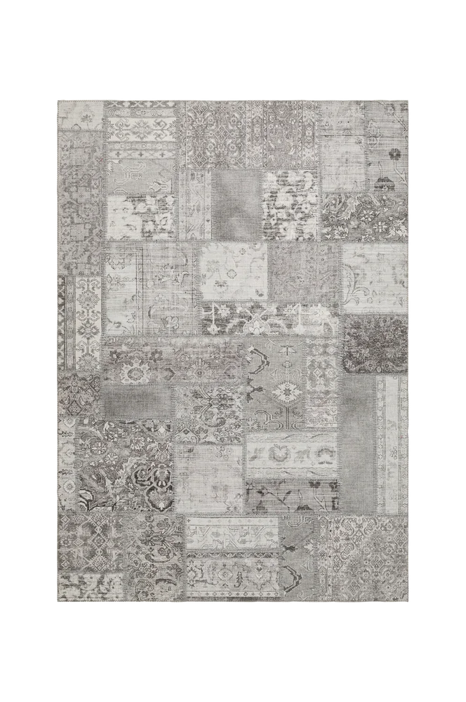Glattvevd Patchwork – Sølv – Tepper | m v:1081886 Glattvevd Patchwork – Sølv – Tepper | m v:1081886